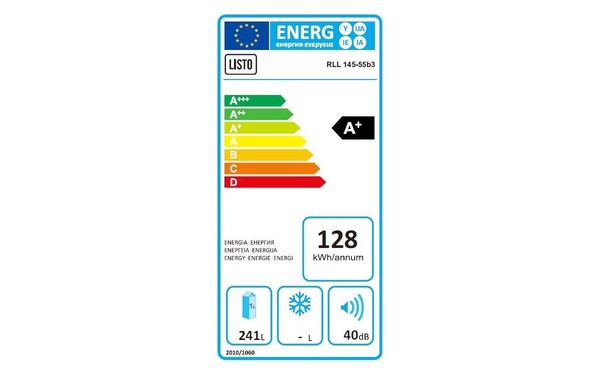 LISTO RLL145-55b3 - &Eacute;tiquette &eacute;nergie
