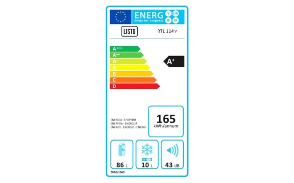 LISTO RTL 114v - &Eacute;tiquette &eacute;nergie