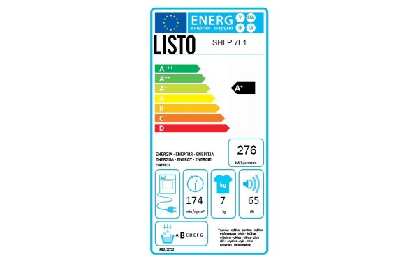 LISTO SHLP7L1 - &Eacute;tiquette &eacute;nergie