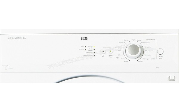 LISTO SLC 7L2 - Panneau de commandes (cr&eacute;dit : Boulanger)