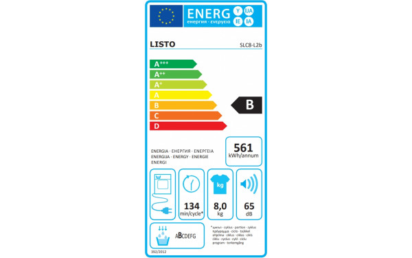 LISTO SLC8-L2b - &Eacute;tiquette &eacute;nergie