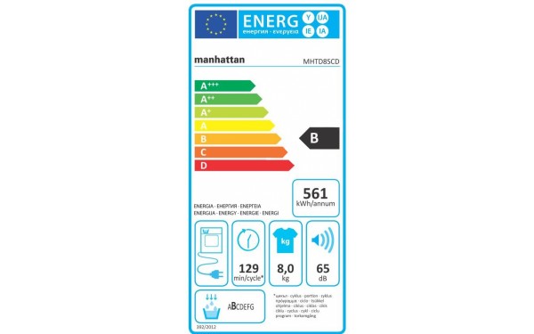 MANHATTAN MHTD8SCD - &Eacute;tiquette &eacute;nergie