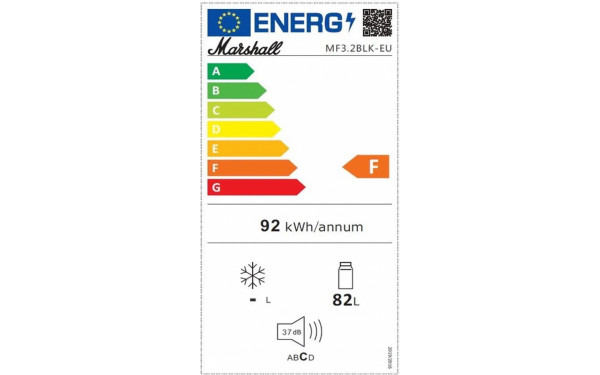 MARSHALL MF 3.2 BLK-EU - &Eacute;tiquette &eacute;nergie v2