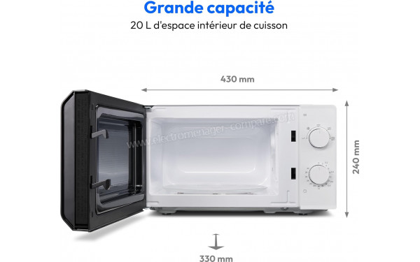 MEDION MD 11475 Blanc - Dimensions