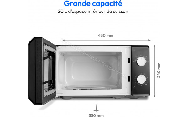 MEDION MD 11475 Noir - Dimensions