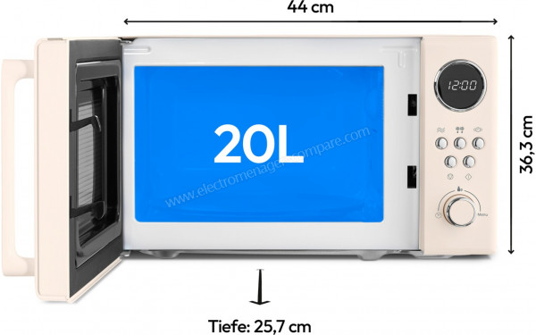 MEDION MD15000 Cr&egrave;me - Dimensions