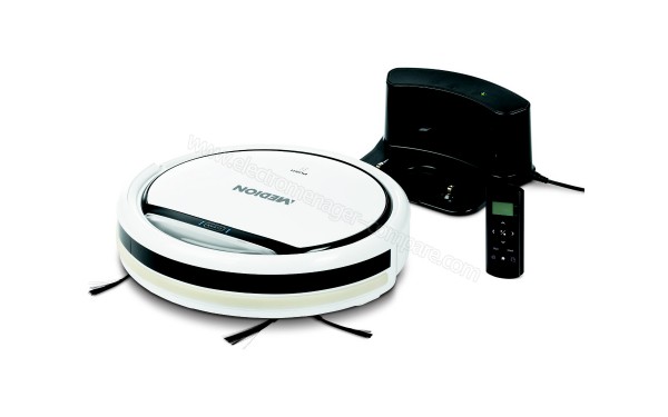 MEDION MD 18501 Blanc - Vue 3/4 droite avec station de charge