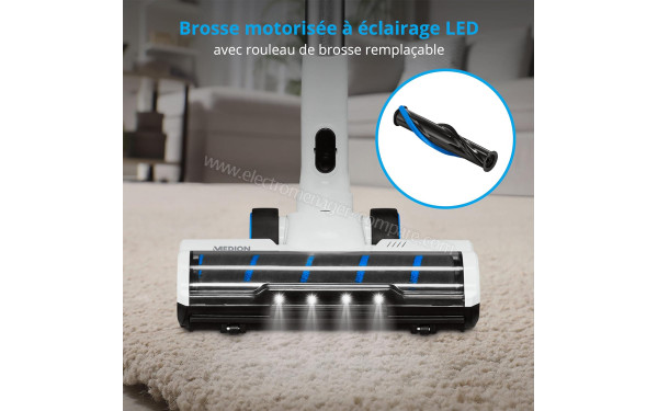 MEDION P400 W - Brosse motoris&eacute;e &agrave; &eacute;clairage LED
