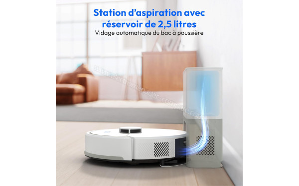 MEDION X22SW+ Blanc - Station d'aspiration avec r&eacute;servoir de 2,5 litres