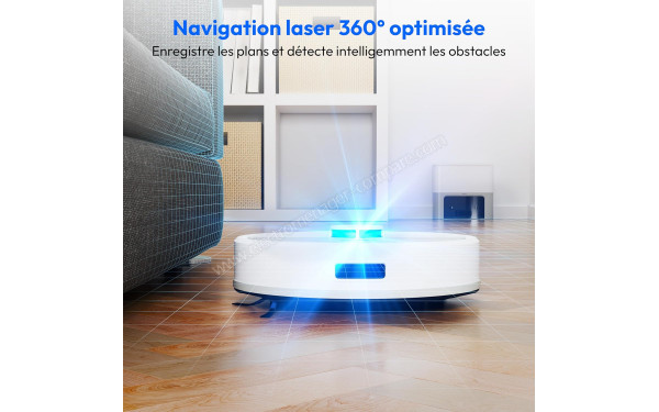 MEDION X22SW+ Blanc - Navigation laser 360&deg; optimis&eacute;e