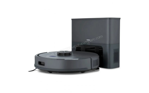 MEDION X22SW+ Noir - Vue de 3/4 droite avec base de vidage automatique