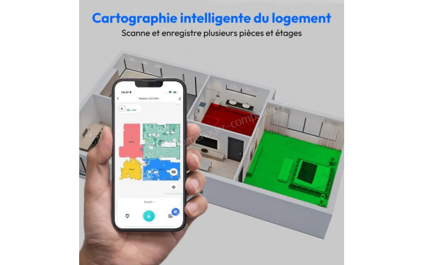 MEDION X22SW+ Noir - Cartographie intelligente du logement