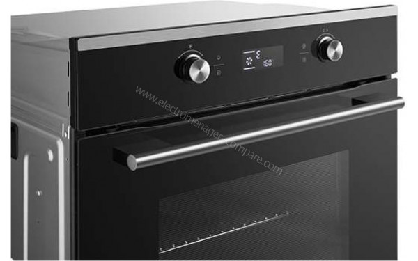 MIDEA BOP90E3BL - Vue 3/4 gauche sur la poign&eacute;e et le bandeau de commandes