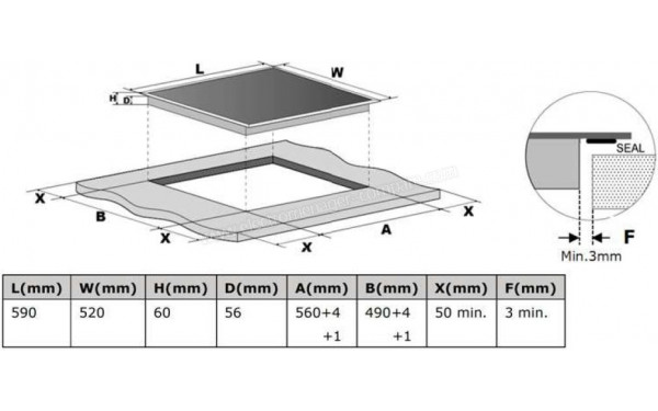 MIDEA KI500IX - Dimensions