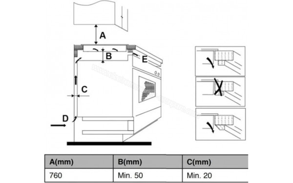 MIDEA KI800IX - Dimensions