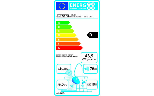 MIELE Compact C2 Hardfloor PowerLine - &Eacute;tiquette &eacute;nergie
