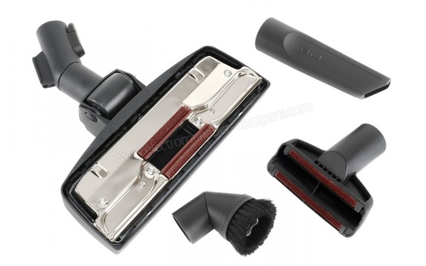 MIELE Compact C2 PowerLine - Vue d'ensemble brosses et accessoires (cr&eacute;dit : Darty)