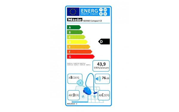MIELE Compact C2 PowerLine - &Eacute;tiquette &eacute;nergie