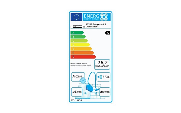MIELE Complete C3 Celebration EcoLine Plus - &Eacute;tiquette &eacute;nergie