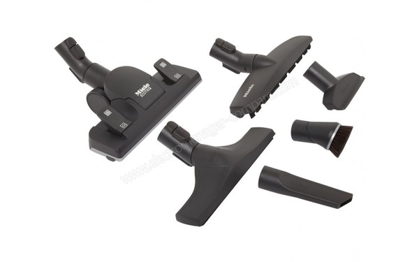 MIELE Complete C3 Hardfloor EcoLine SGSG1 - Brosses et accessoires vue d'ensemble (cr&eacute;dit : Boulanger)