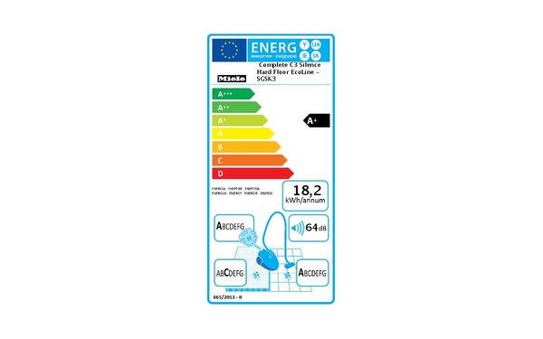 MIELE Complete C3 Silence Hard Floor Ecoline - &Eacute;tiquette &eacute;nergie