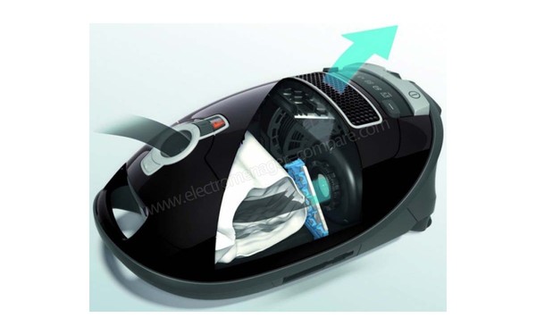 MIELE Complete C3 XXL EcoLine - Vue du dessus (cr&eacute;dit : Darty)