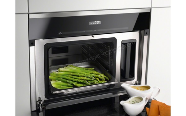 MIELE DG 6200 IN - Vue 3/4 gauche, porte ouverte