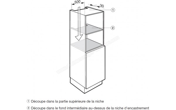MIELE DGC 6400 BB - Sch&eacute;ma technique d&eacute;coupe pour la ventilation du four