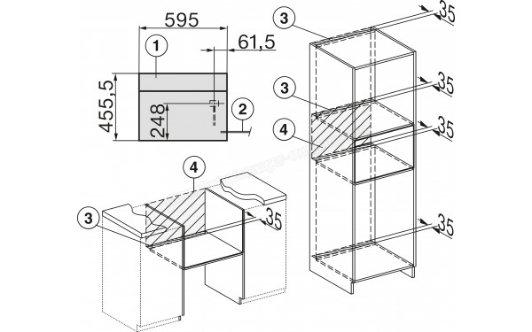 MIELE DGC 7440 HC Pro IN - Dimensions