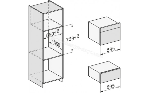 MIELE DGC 7440 HCX Pro NR - Dimensions