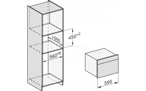 MIELE DGC 7445 HC Pro IN - Dimensions