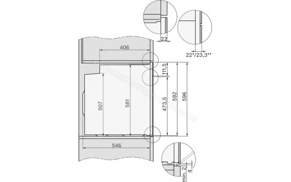 MIELE DGC 7450 GR - Dimensions