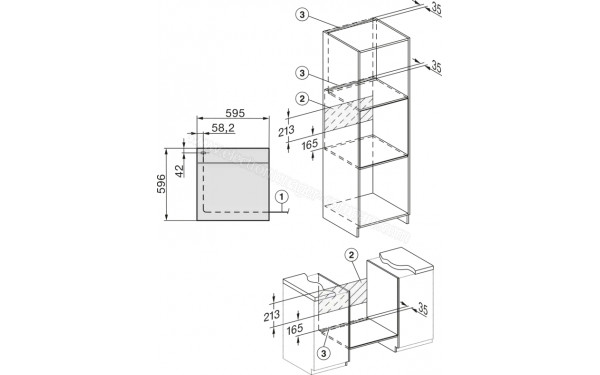 MIELE DGC 7450 NR - Dimensions