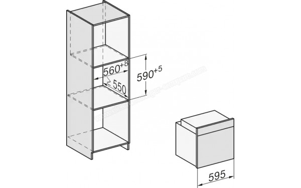 MIELE DGC 7450 NR - Dimensions