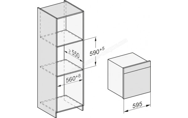 MIELE DGC 7460 HC Pro BB - Dimensions