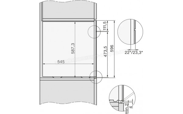 MIELE DGC 7460 HC Pro GR - Dimensions