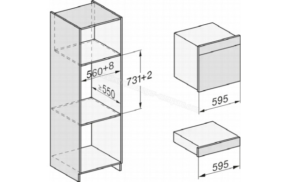 MIELE DGC 7460 HC Pro NR - Dimensions