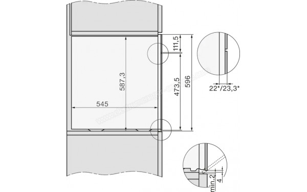 MIELE DGC 7460 HC Pro NR - Dimensions
