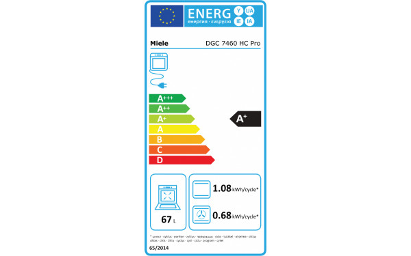 MIELE DGC 7460 HC Pro IN - &Eacute;tiquette &eacute;nergie