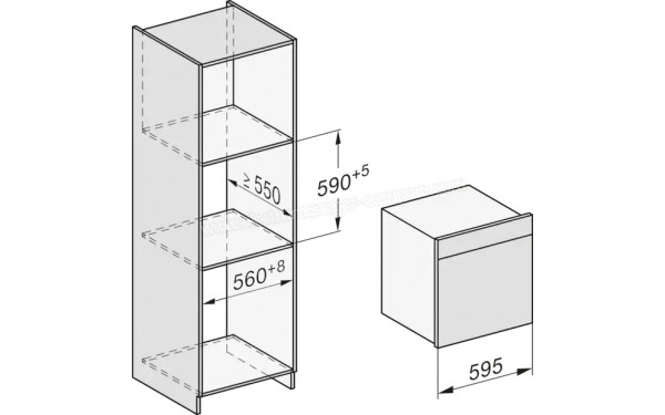 MIELE DGC 7465 HCX Pro NR - Dimensions