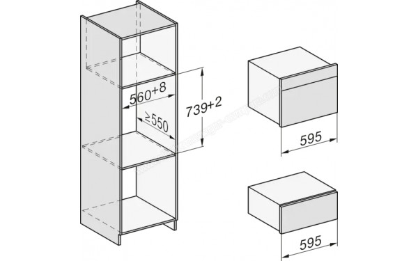 MIELE DGC 7645 HC Pro NR - Dimensions