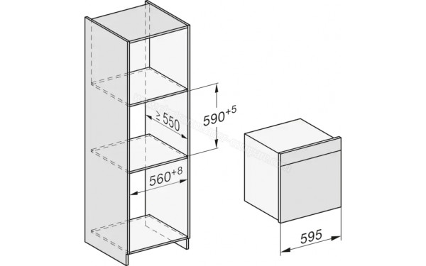 MIELE DGC 7665 HC Pro IN - Dimensions