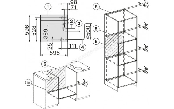MIELE DGC 7665 HC Pro IN - Dimensions