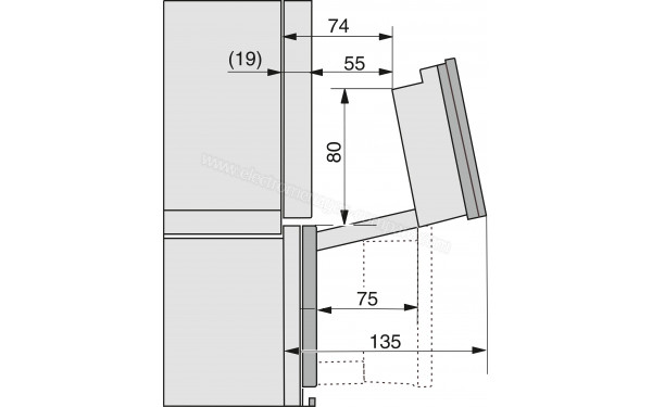 MIELE DGC 7845 HCX Pro GR - Dimensions