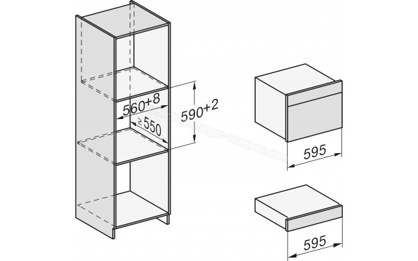 MIELE DGC 7845 HCX Pro NR - Dimensions