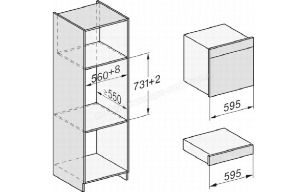 MIELE DGC 7865 HCX Pro GR - Dimensions