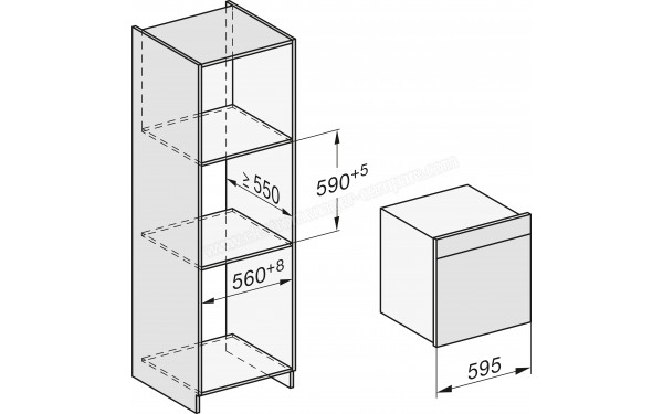 MIELE DGC 7865 HCX Pro PB - Dimensions