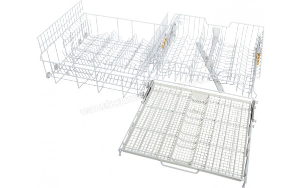 MIELE G 4220 Sci Blanc - Vue des paniers (cr&eacute;dit : Boulanger)