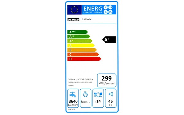 MIELE G 4220 SC - &Eacute;tiquette &eacute;nergie