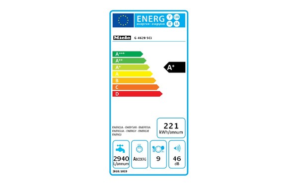 MIELE G 4620 SCi Active IN - &Eacute;tiquette &eacute;nergie